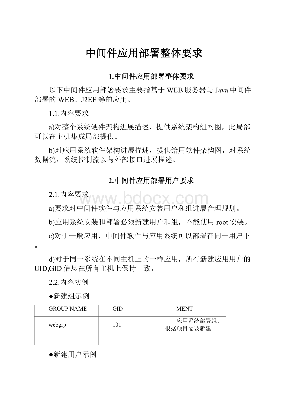 中间件应用部署整体要求.docx