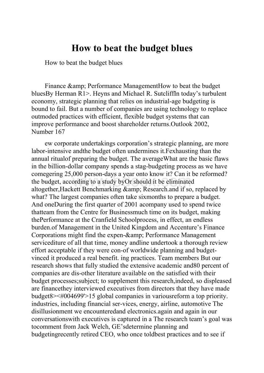 How to beat the budget blues.docx