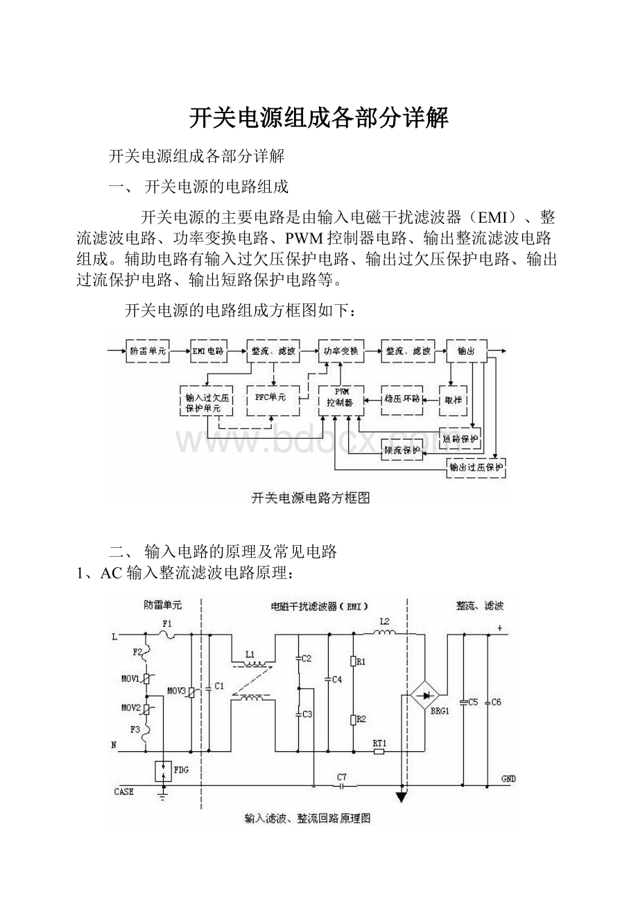 开关电源组成各部分详解.docx