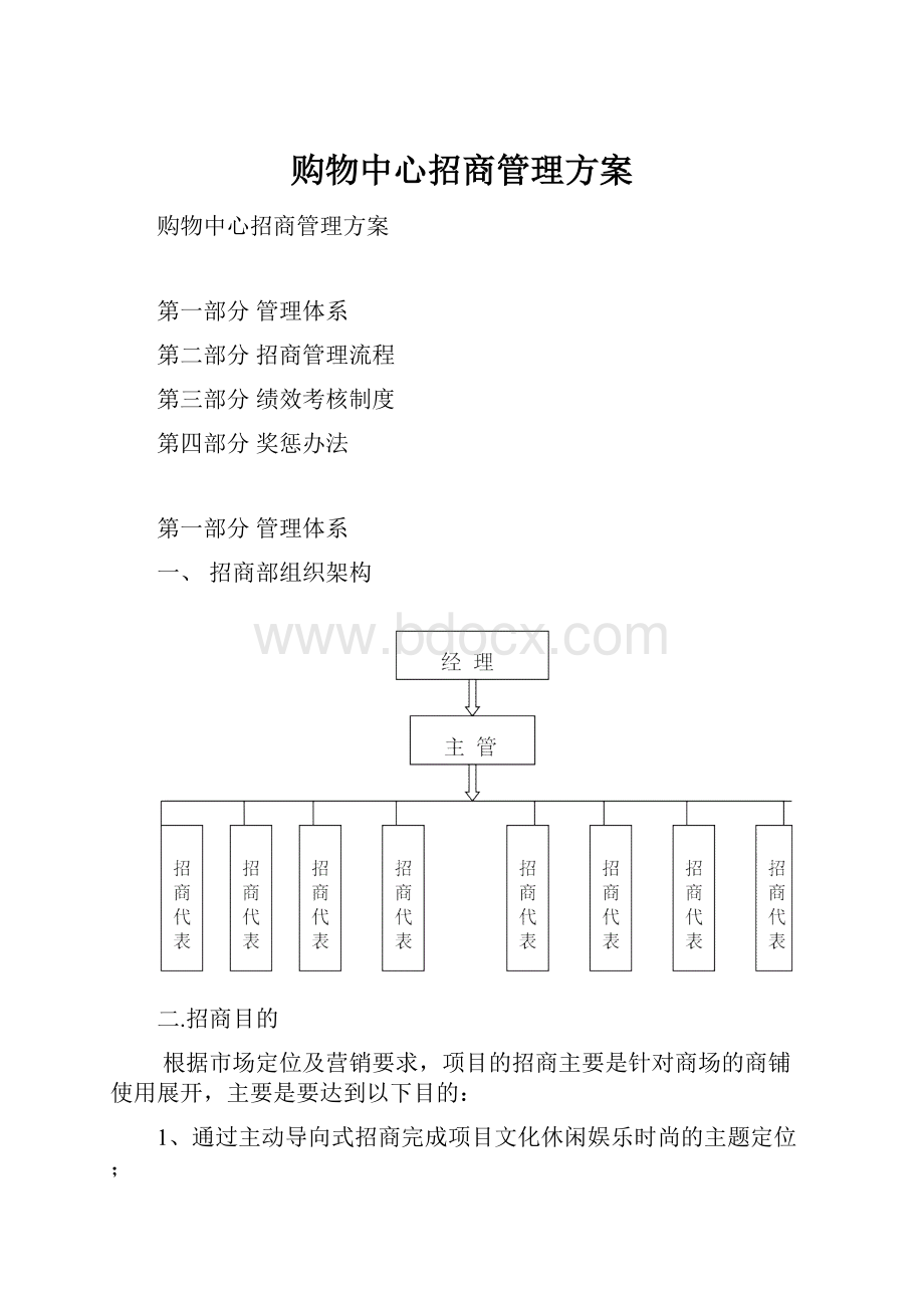 购物中心招商管理方案.docx_第1页