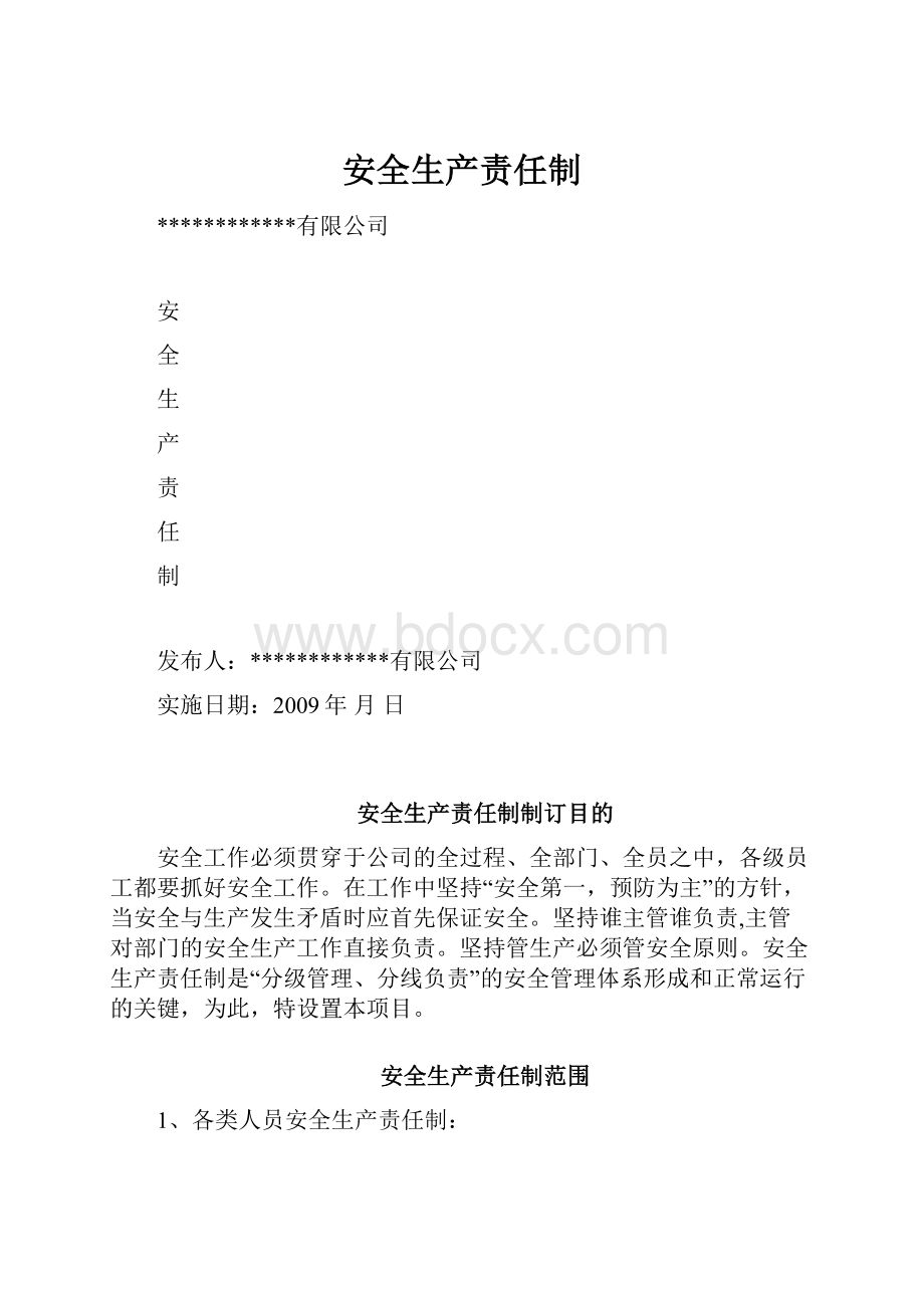 安全生产责任制.docx_第1页