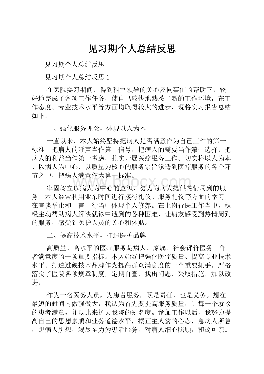 见习期个人总结反思.docx