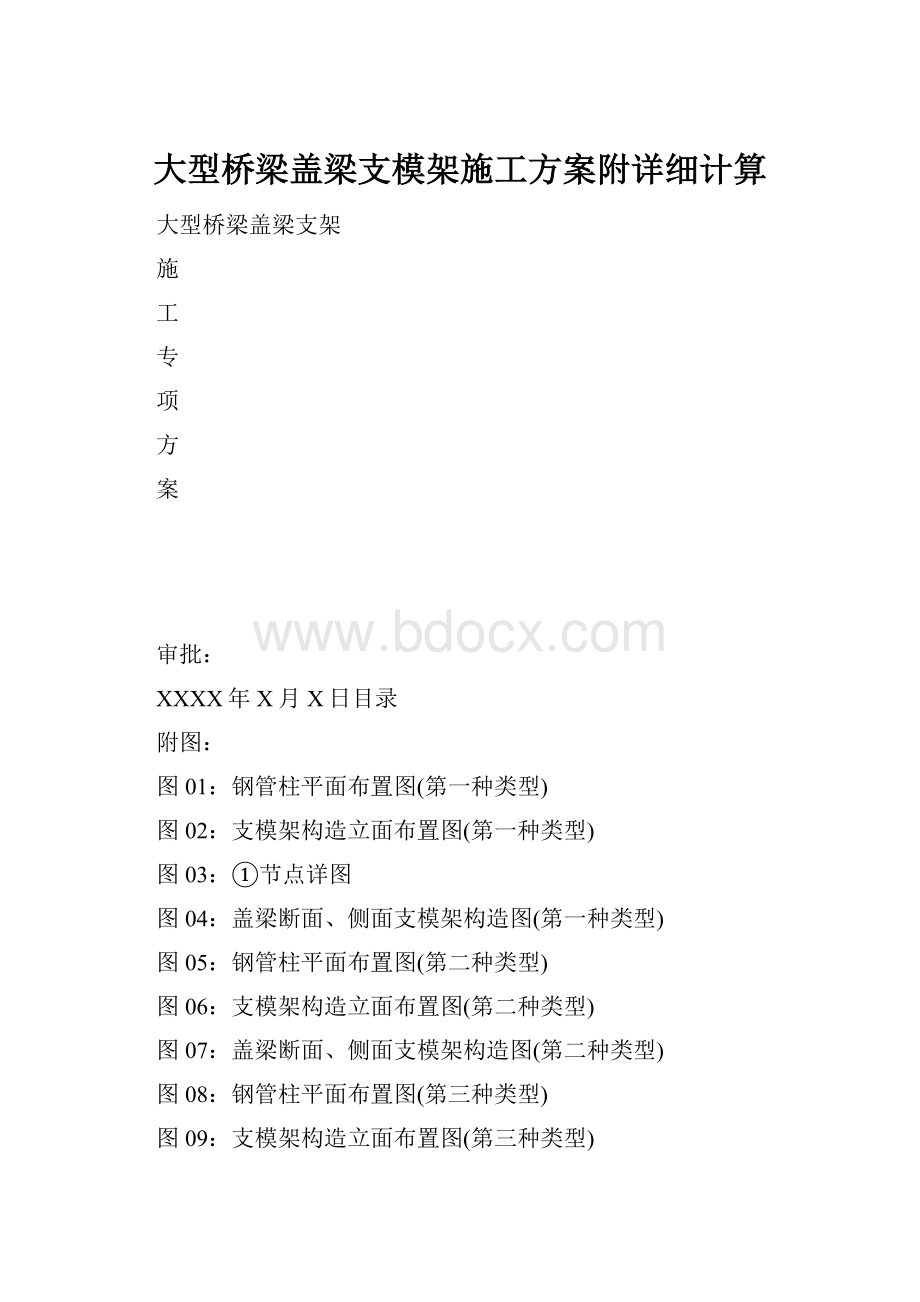 大型桥梁盖梁支模架施工方案附详细计算.docx_第1页