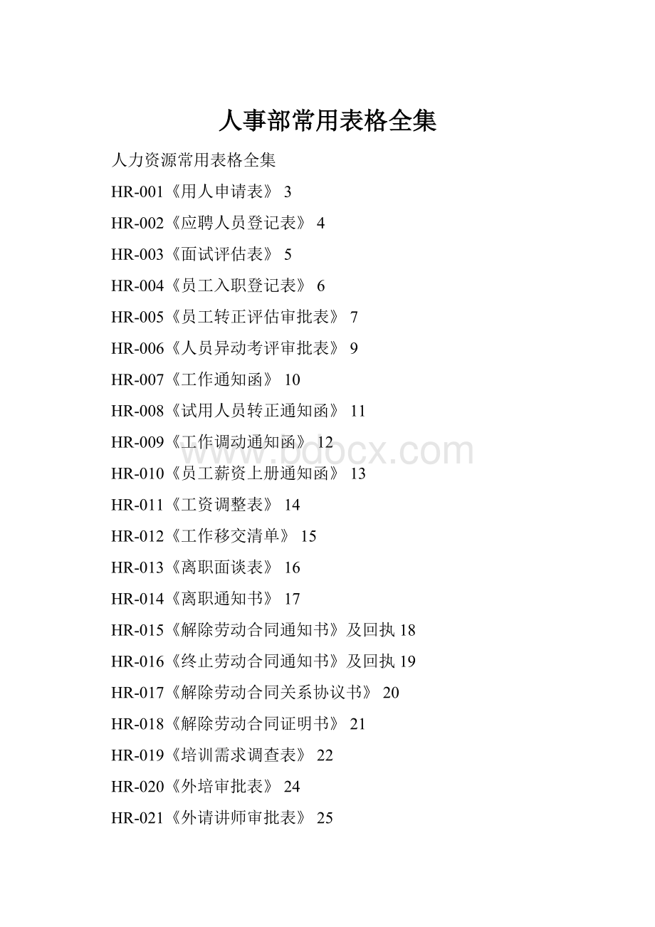 人事部常用表格全集.docx_第1页