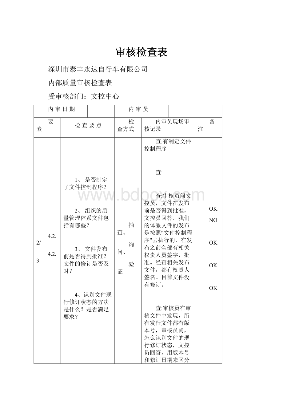 审核检查表.docx