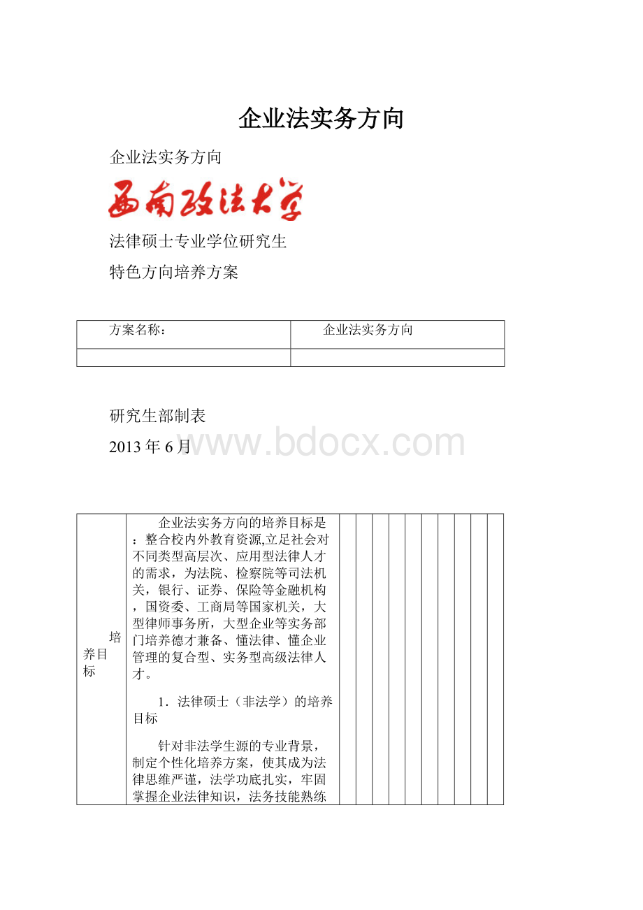 企业法实务方向.docx