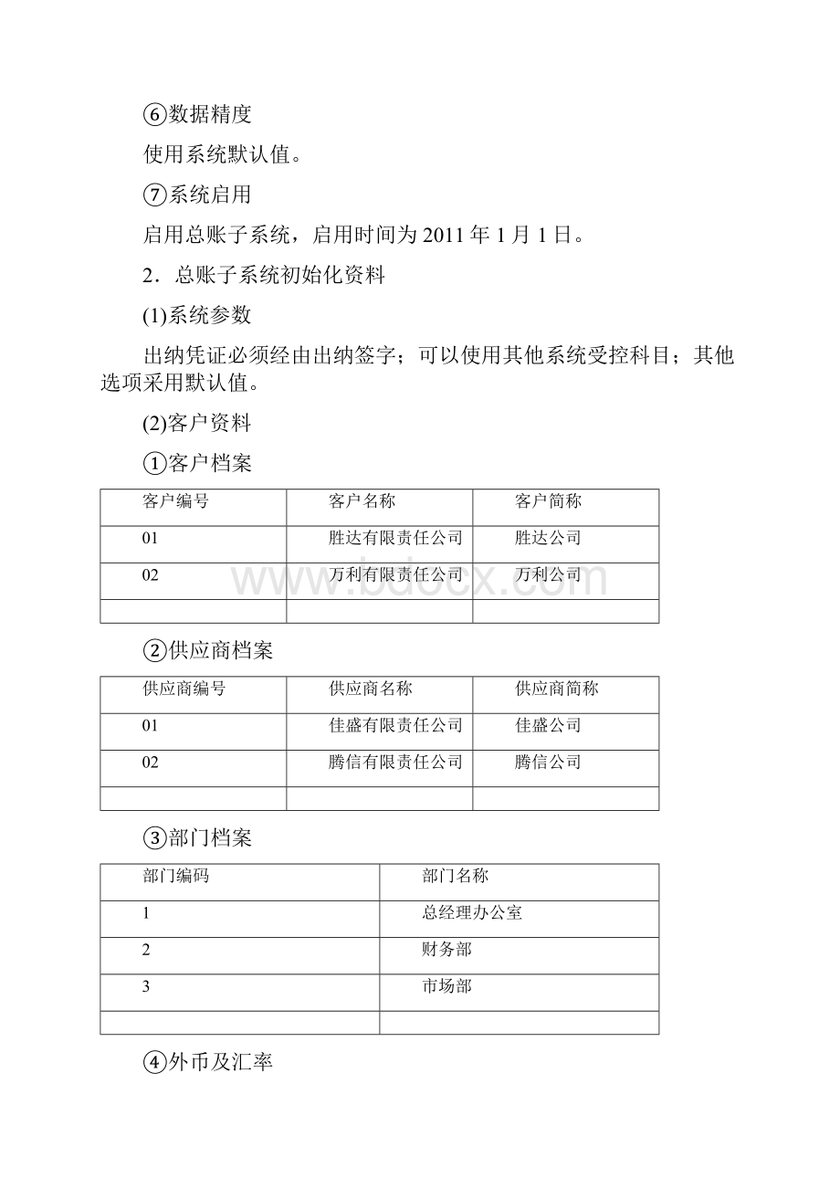 会计电算化账套练习题用友t3.docx_第2页