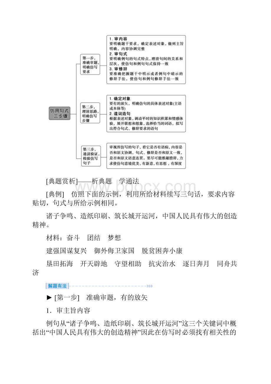 届高考艺考生语文复习教师用书第三部分第七节 仿用句式以形写神形神兼备.docx_第2页