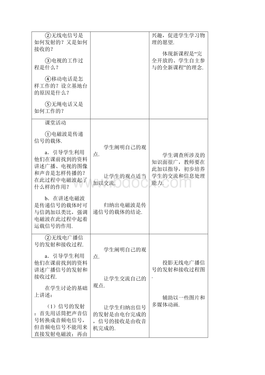 初三物理中考北师大版九年级教案152广播和电视.docx_第2页