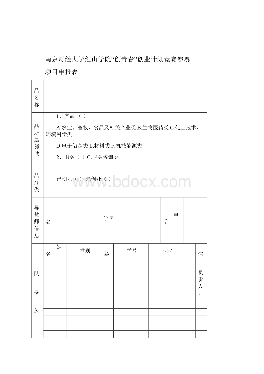 创青春创业计划大赛计划书格式规范说明.docx_第2页