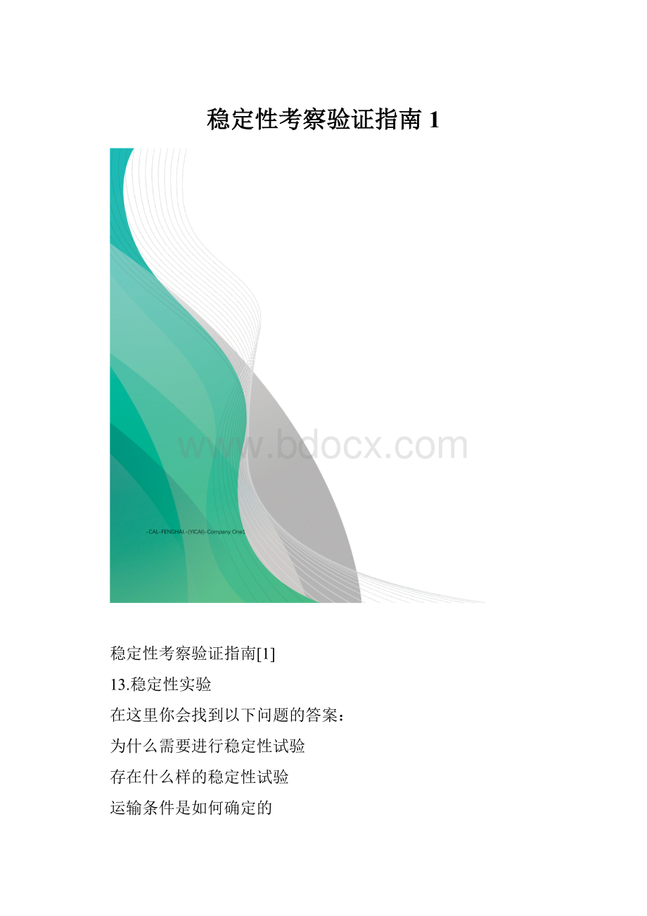 稳定性考察验证指南1.docx_第1页