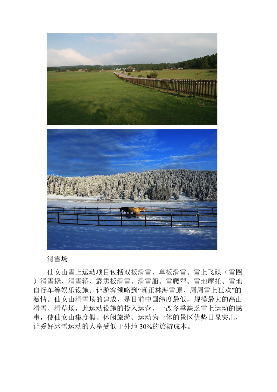 仙女山旅游路线项目策划书.docx_第3页