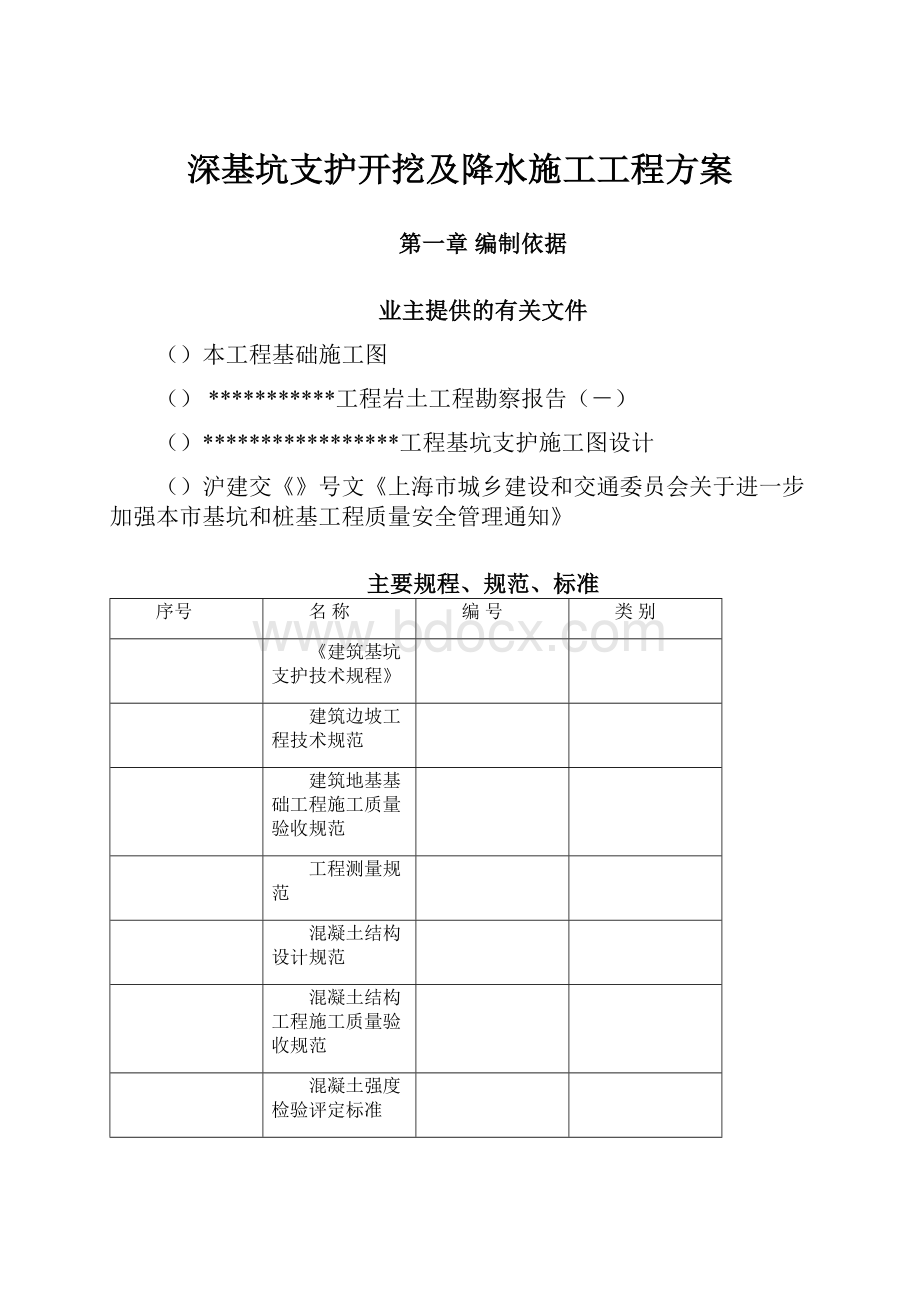 深基坑支护开挖及降水施工工程方案.docx