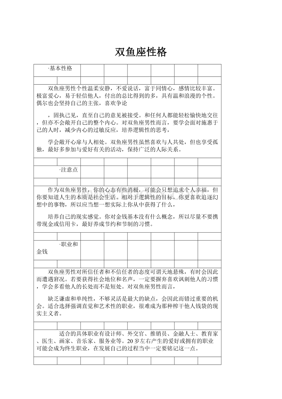 双鱼座性格.docx_第1页