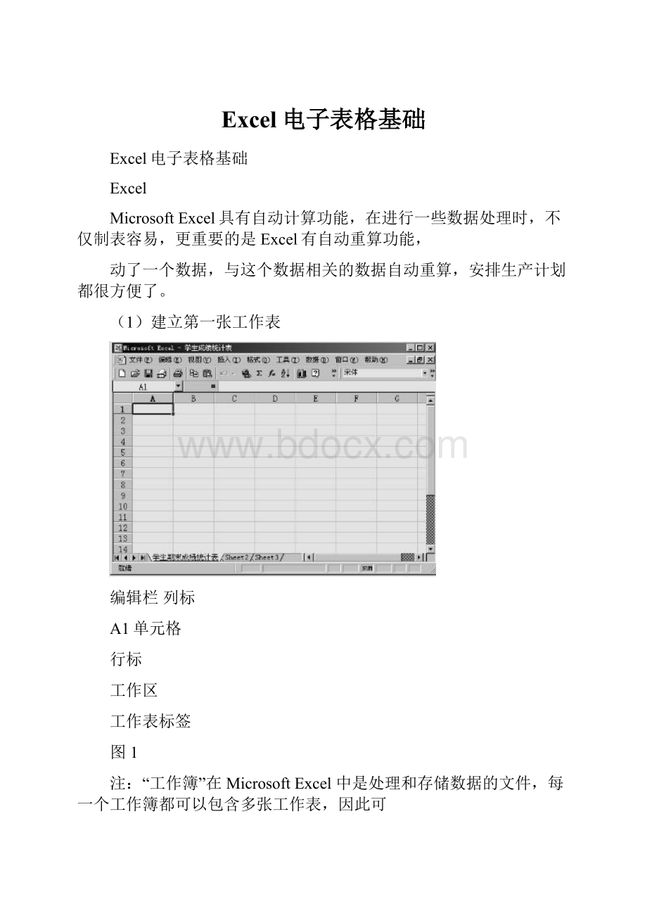 Excel电子表格基础.docx