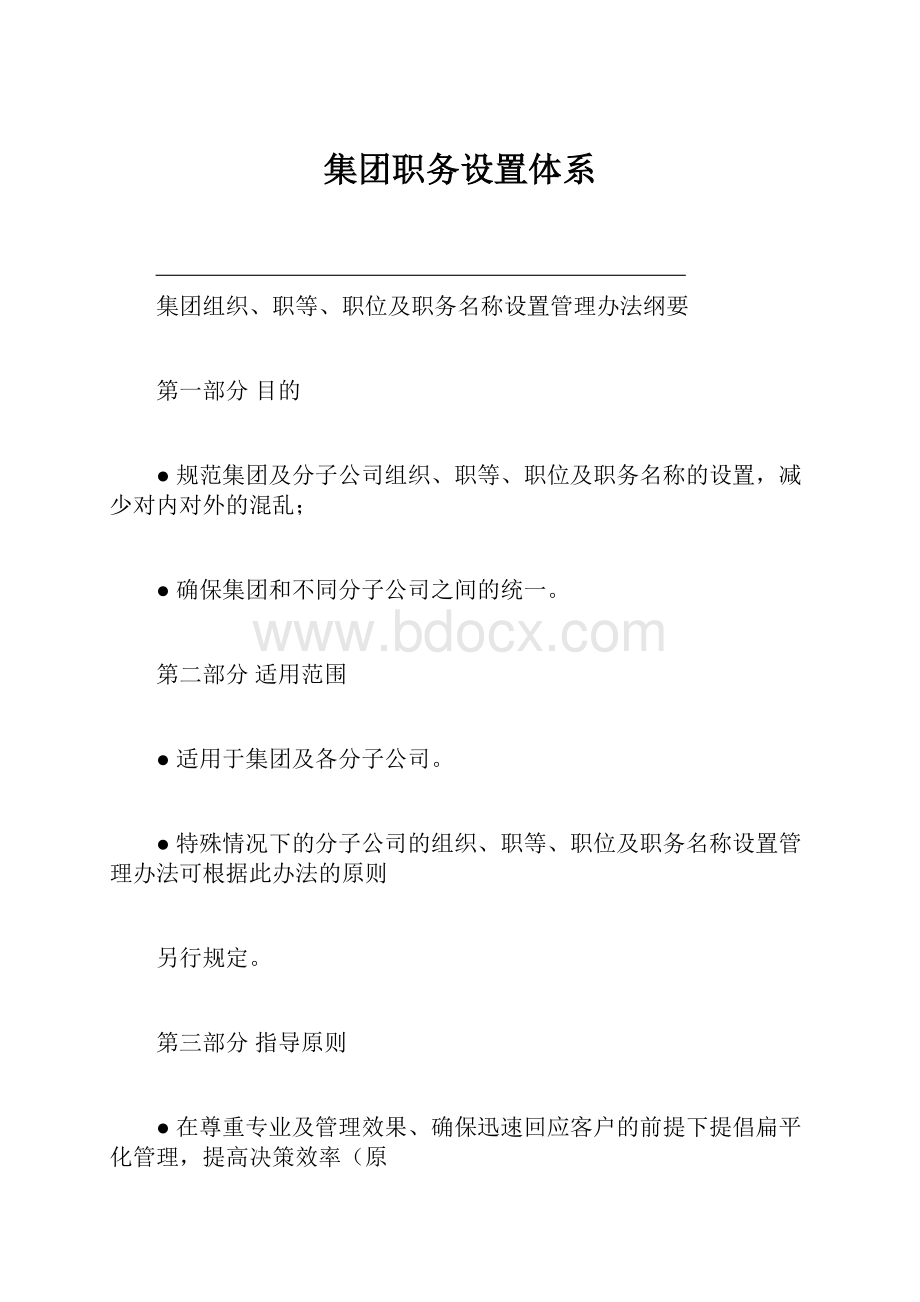 集团职务设置体系.docx