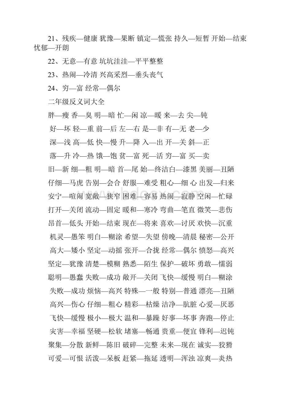 小学语文近义词反义词.docx_第2页