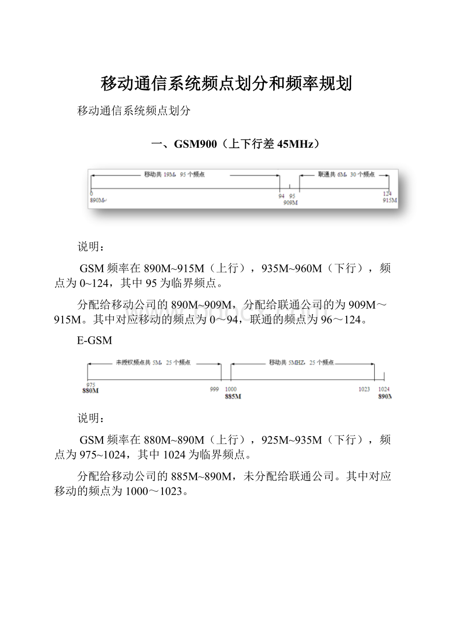 移动通信系统频点划分和频率规划.docx_第1页