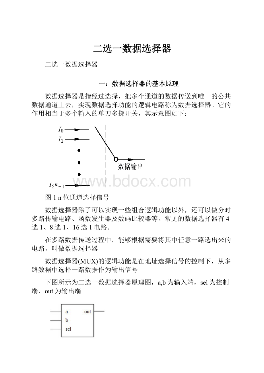 二选一数据选择器.docx