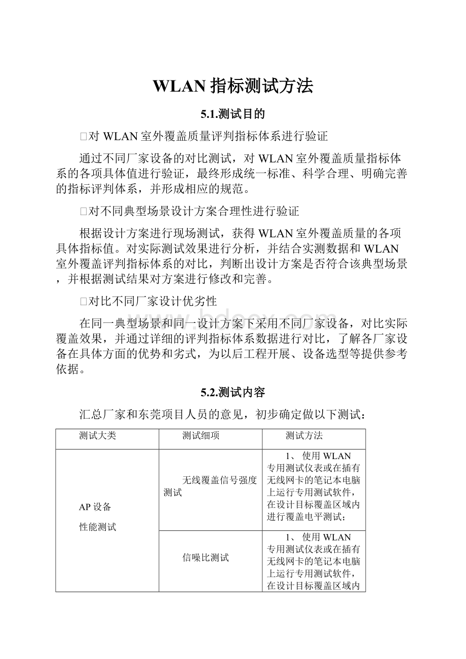 WLAN指标测试方法.docx