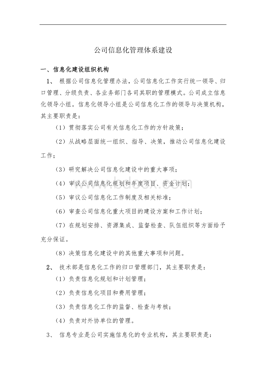 公司信息化管理体系建设.doc