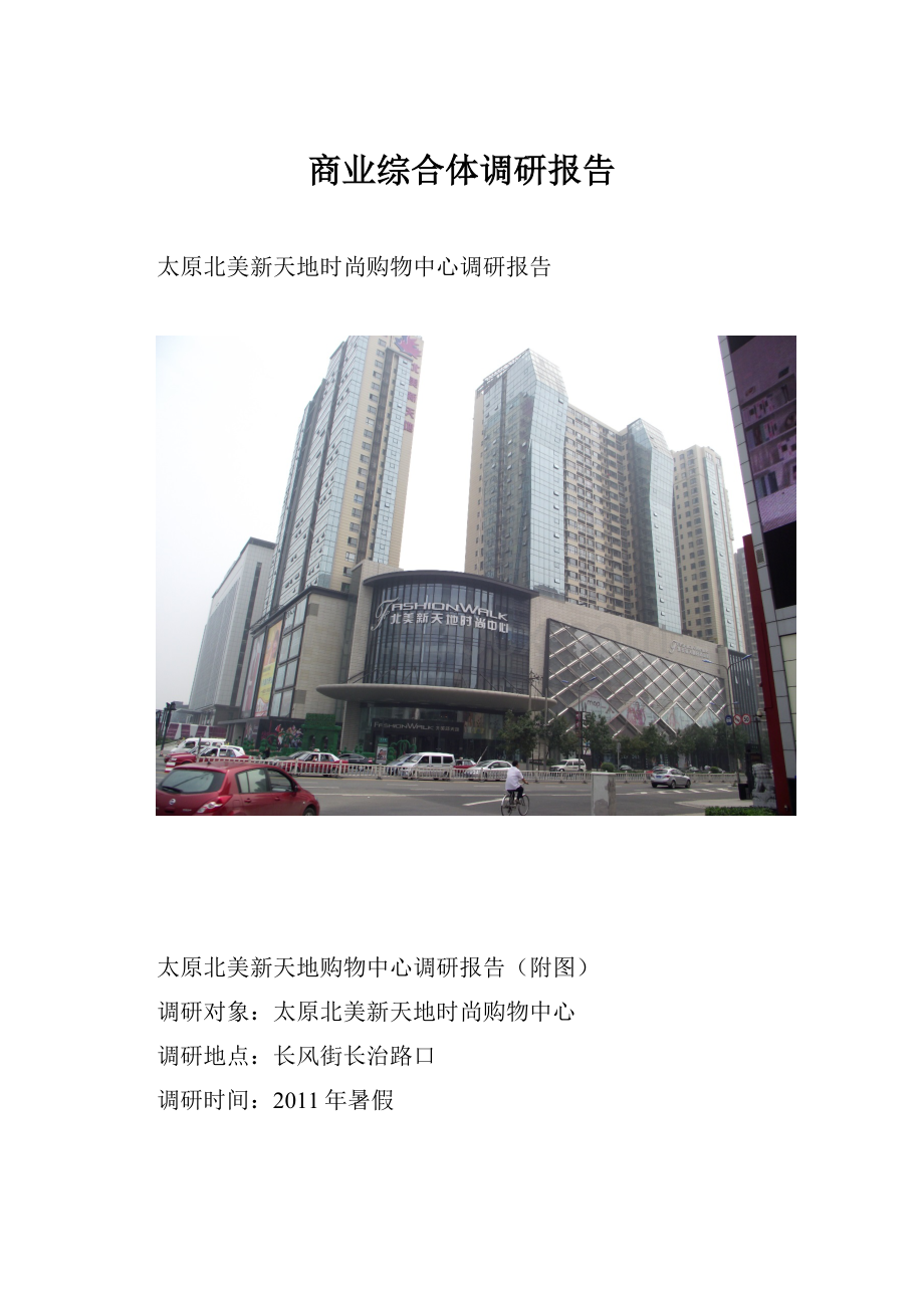 商业综合体调研报告.docx_第1页