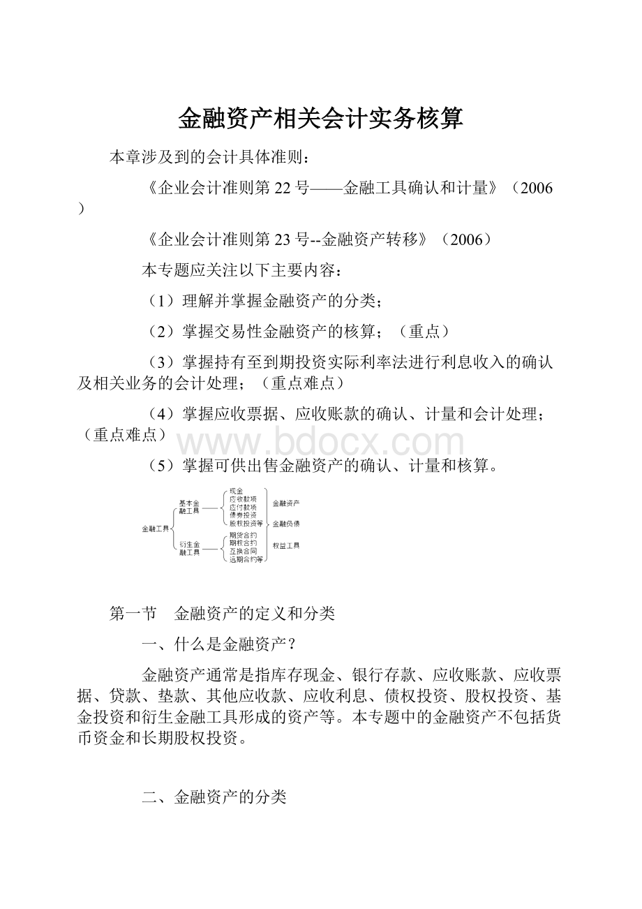 金融资产相关会计实务核算.docx_第1页