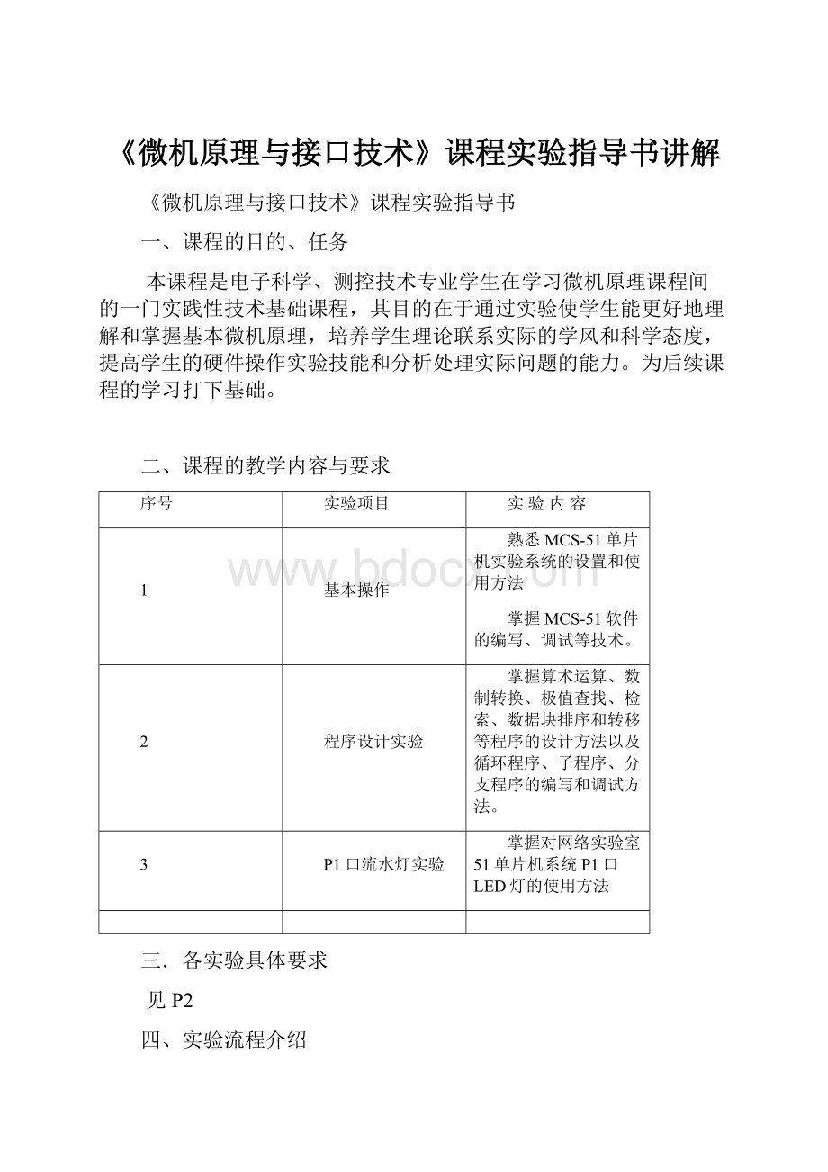 《微机原理与接口技术》课程实验指导书讲解.docx_第1页