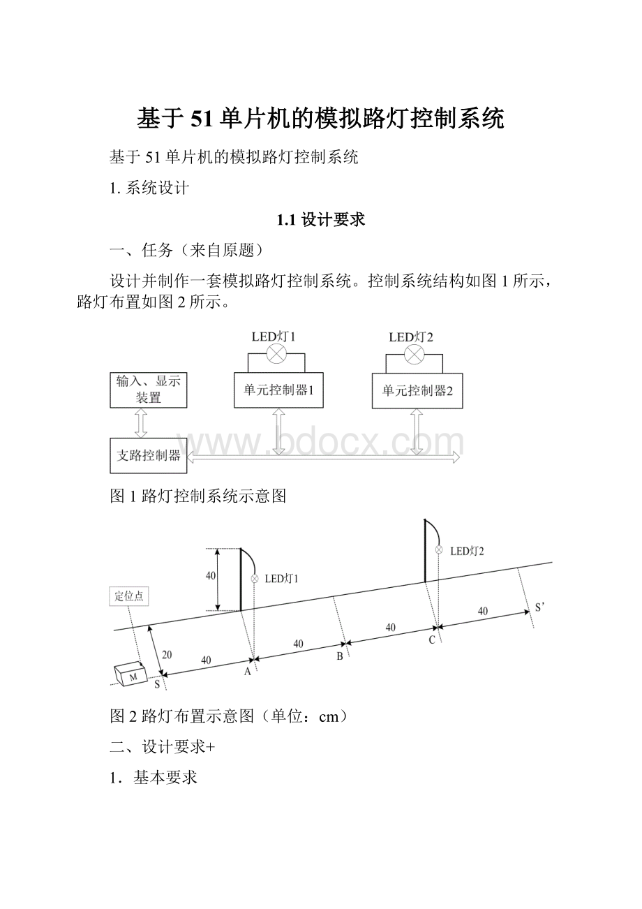 基于51单片机的模拟路灯控制系统.docx