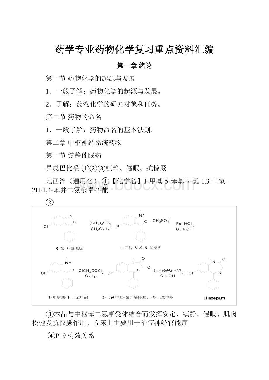 药学专业药物化学复习重点资料汇编.docx