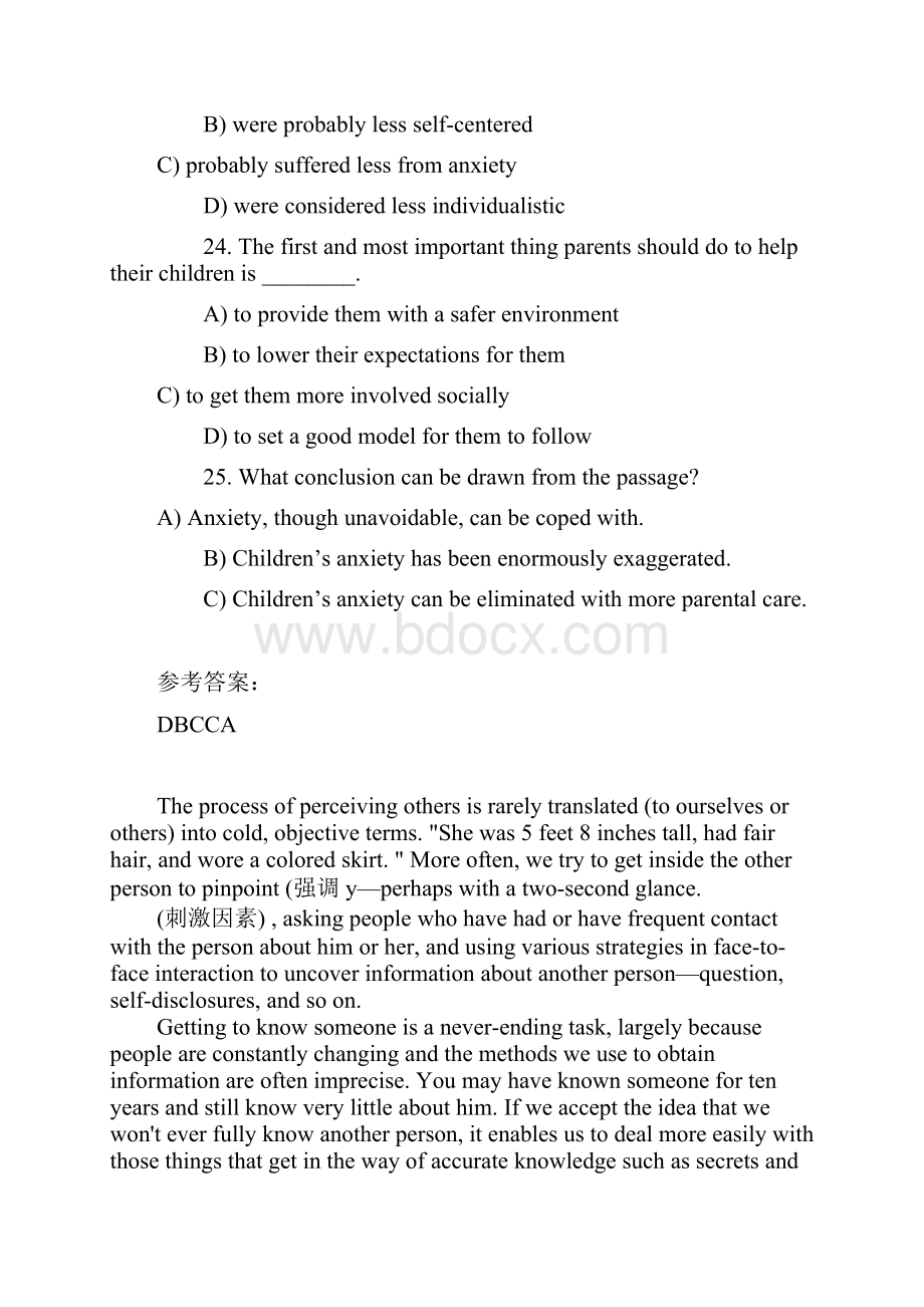 四级英语阅读理解模拟题.docx_第2页