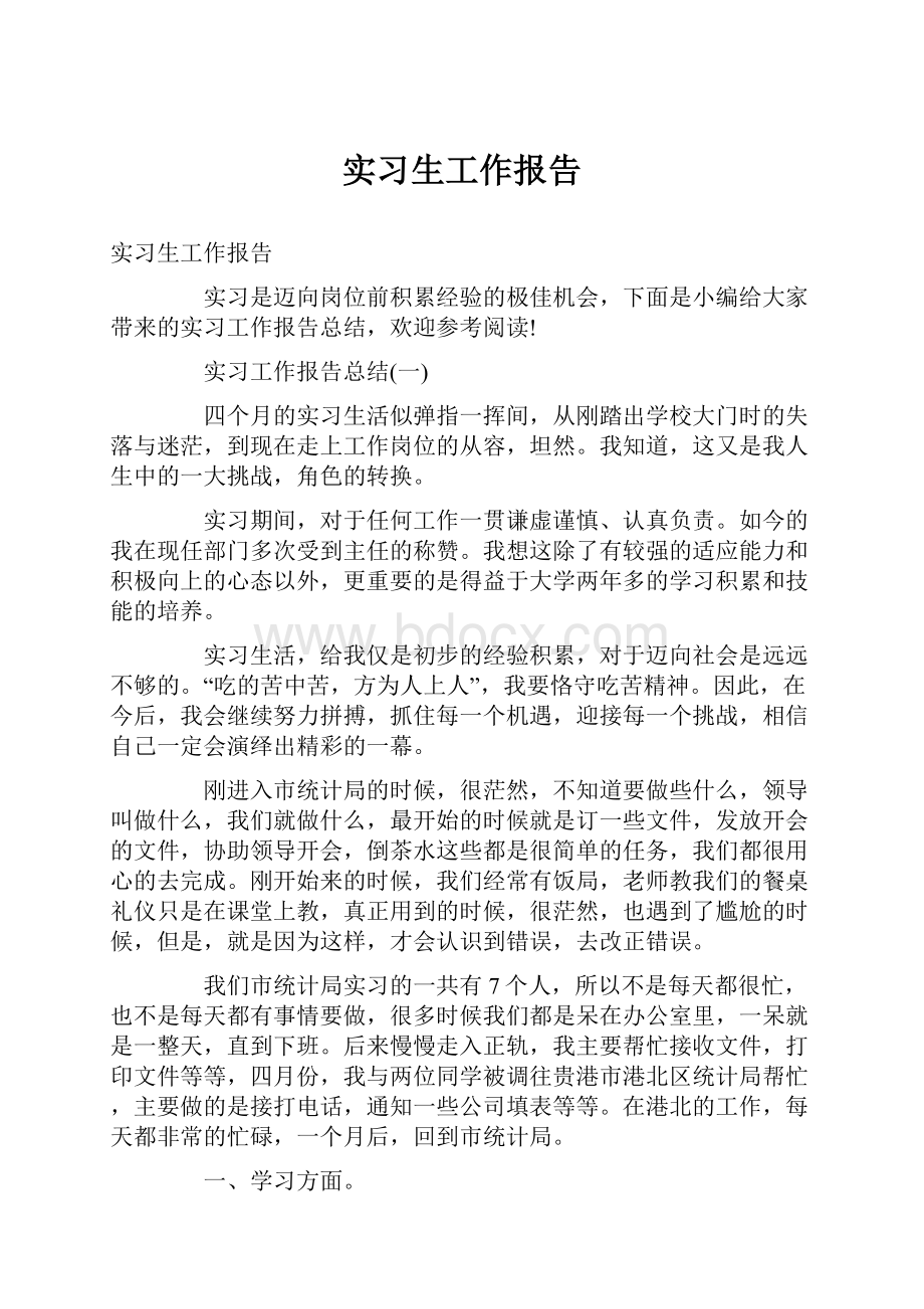 实习生工作报告.docx