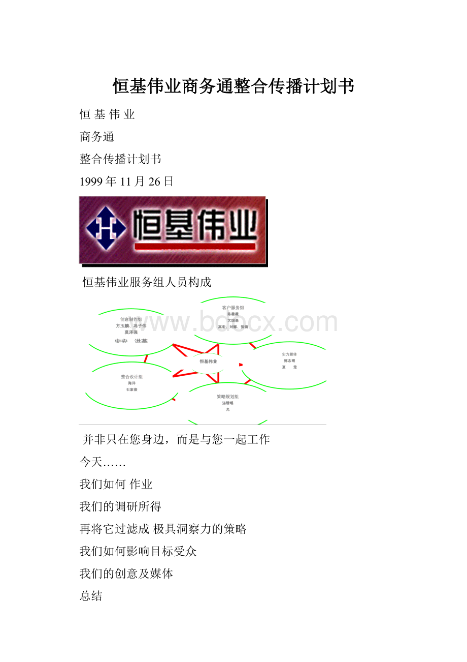 恒基伟业商务通整合传播计划书.docx_第1页