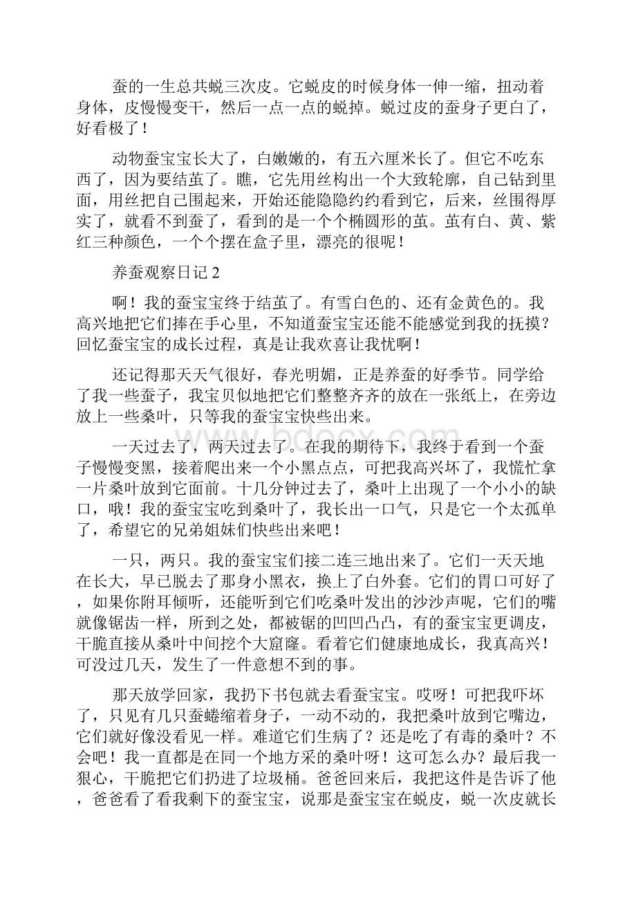 养蚕观察日记精选9篇.docx_第2页