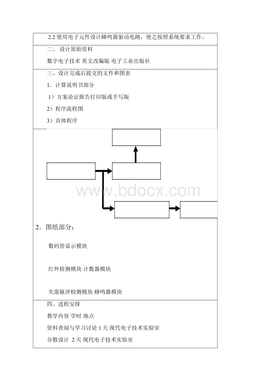 红外线计件器课程设计报告书.docx_第2页