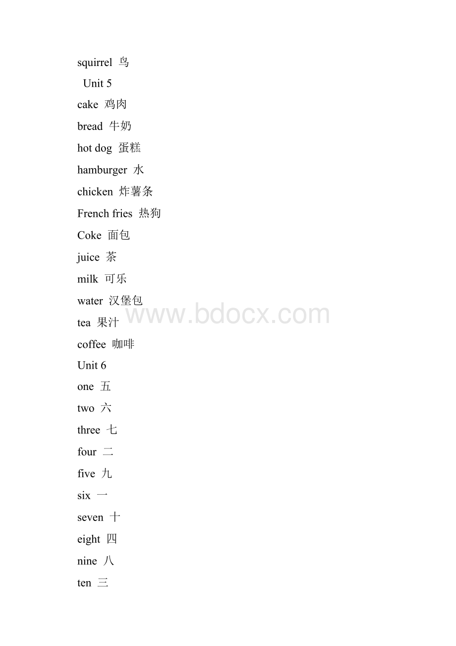 人教版小学英语三年级上册单词连线.docx_第3页