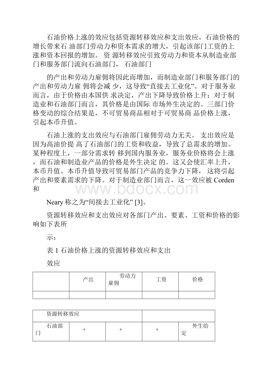 关于俄罗斯是否患上荷兰病的实证分析.docx_第2页