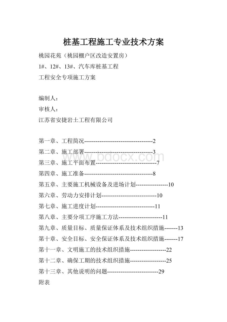 桩基工程施工专业技术方案.docx