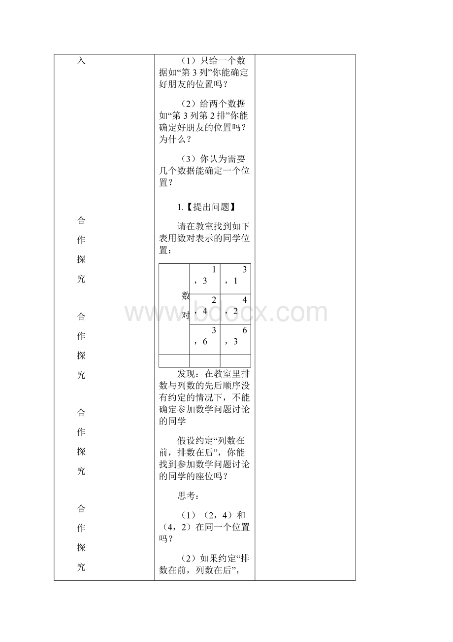 新人教版七年级下册第七章《平面直角坐标系》全章教案共6份.docx_第2页