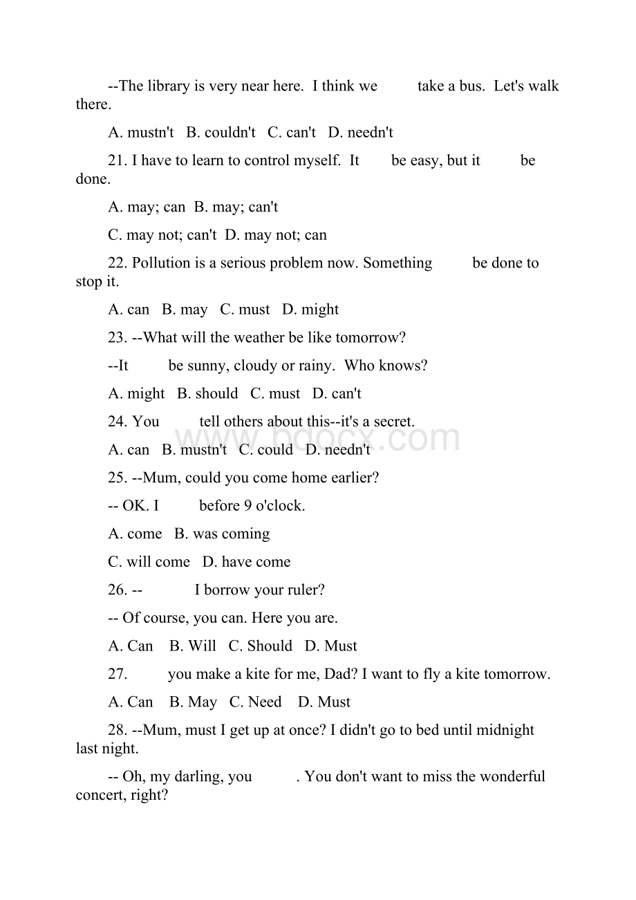 中考英语单项选择100.docx_第3页