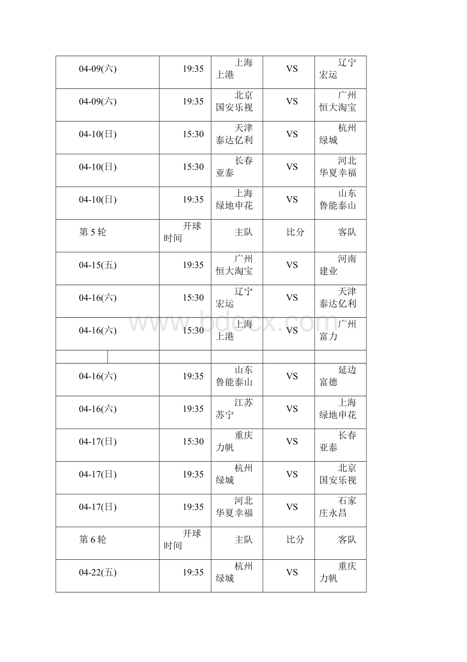 赛季中超联赛赛程表汇编.docx_第3页