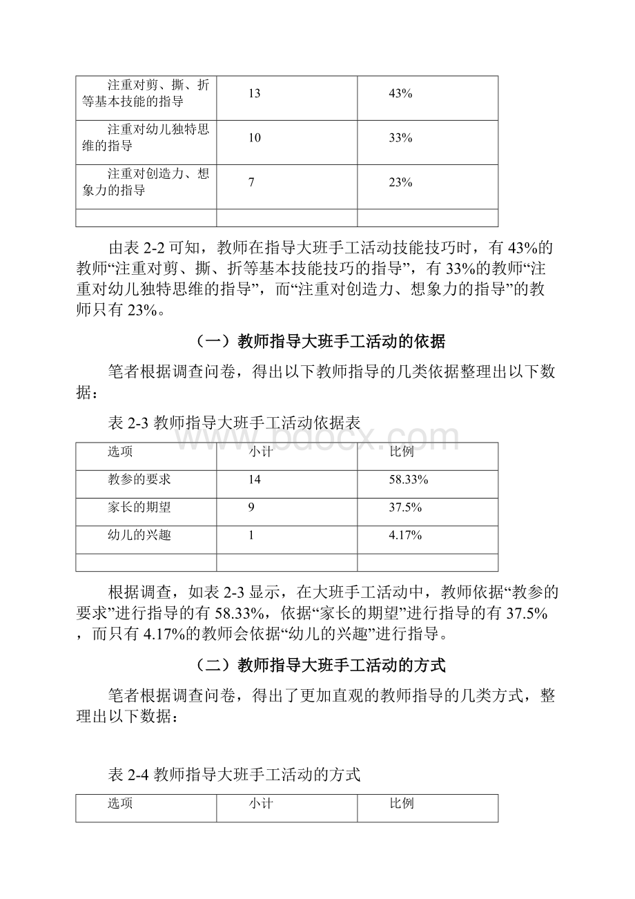 教师指导大班手工活动的现状及问题分析.docx_第3页