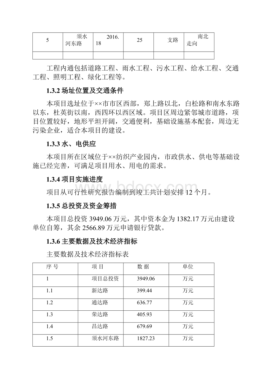 纺织产业园道路工程可行性研究报告.docx_第3页