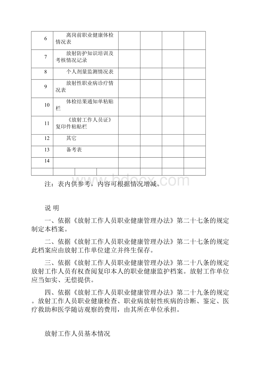 放射工作人员职业健康监护档案.docx_第2页