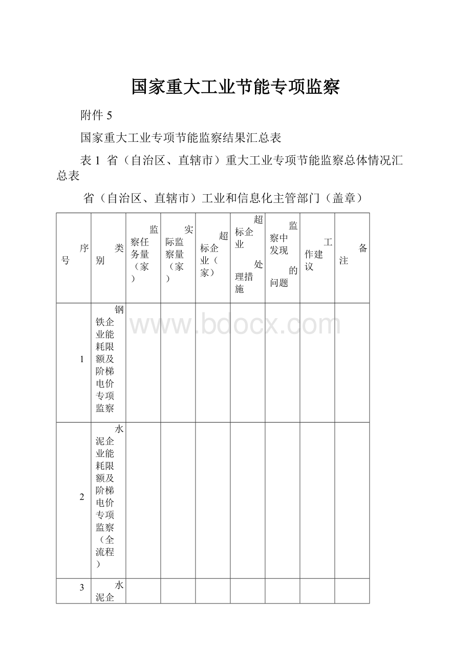 国家重大工业节能专项监察.docx