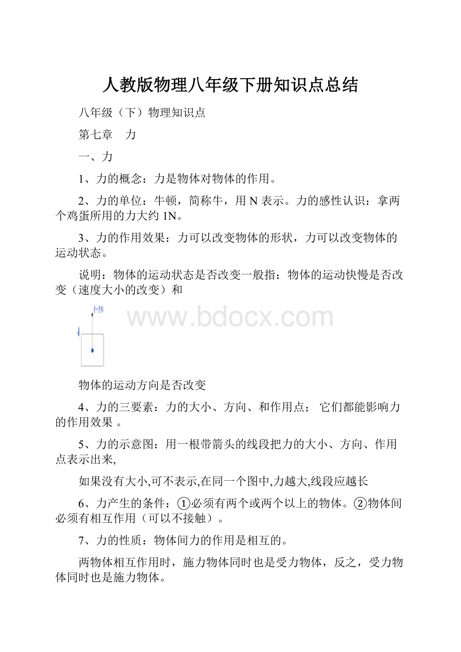 人教版物理八年级下册知识点总结.docx_第1页