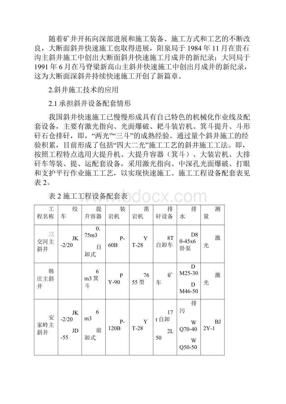 斜井施工技术的进展和应用.docx_第3页