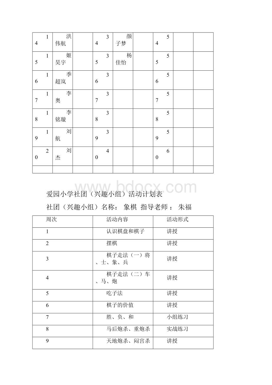 象棋 小学社团活动记录表分析共14页.docx_第3页