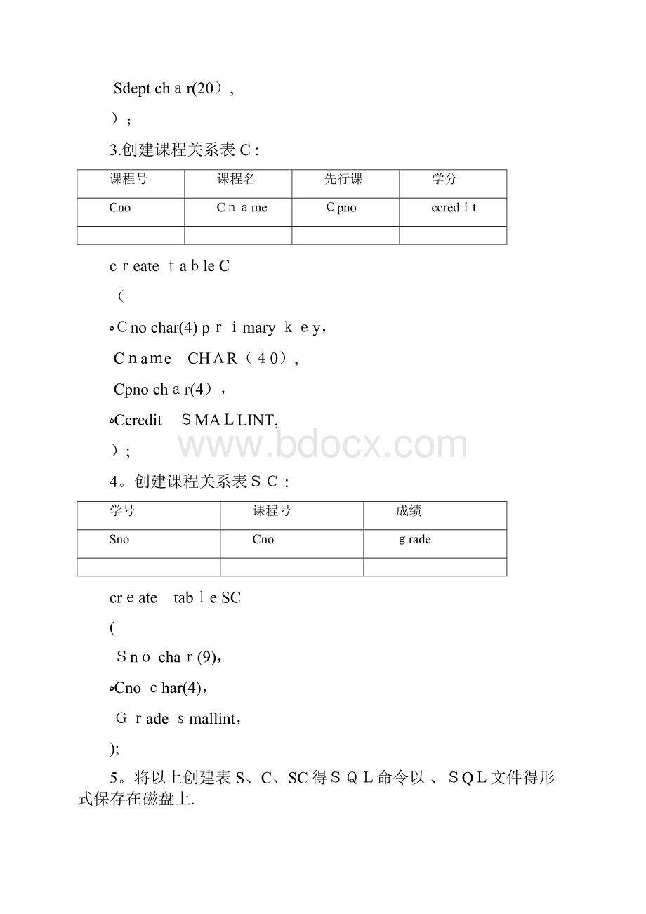 数据库SQL语句实验报告.docx_第3页