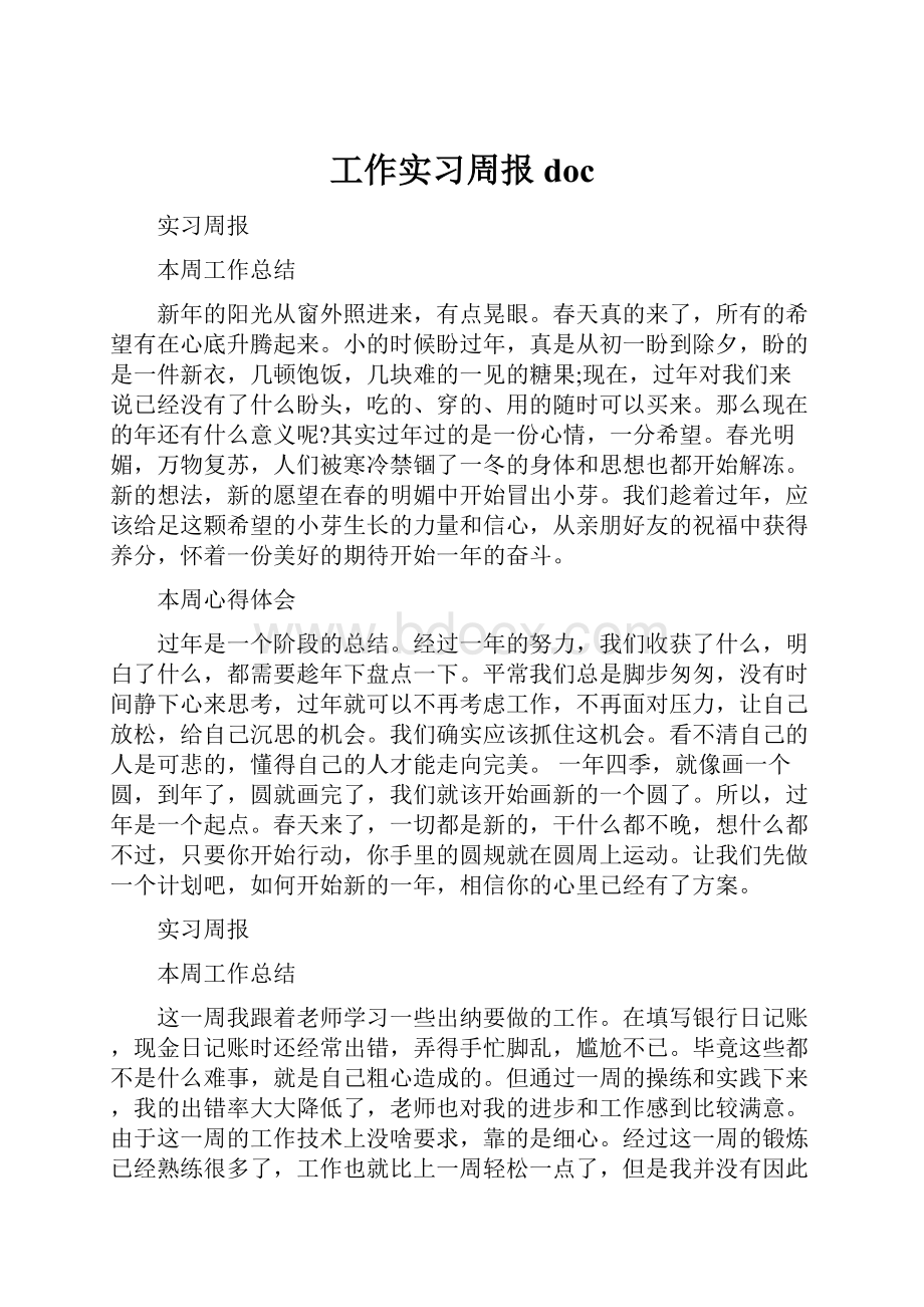 工作实习周报doc.docx_第1页